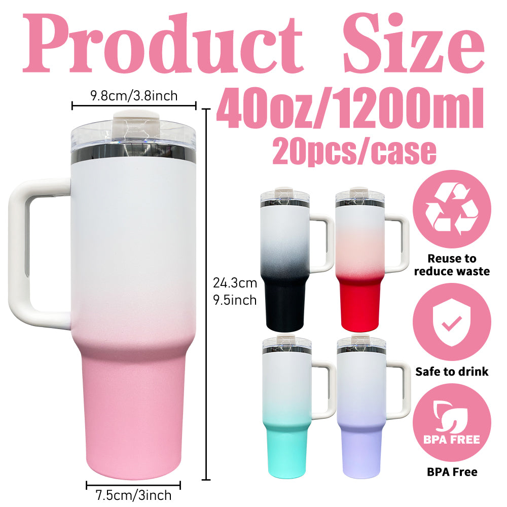 Black Underneath Ombre Powder Coated H2.0 40oz Quencher Tumblers for Laser Engraving_miki