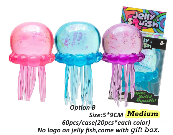 USA Presale_ Squeeze Decompression Jellyfish Squishy Toys Same Style as NEE DOH_ miki
