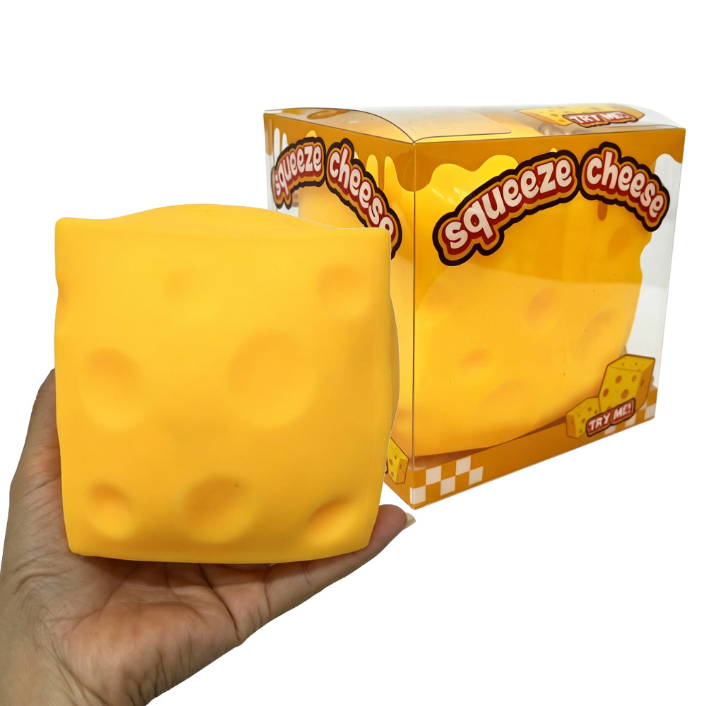 USA RTS_ 11cm Big Cheese Squishy Stress Relief Toy Soft Flour Filled_ miki