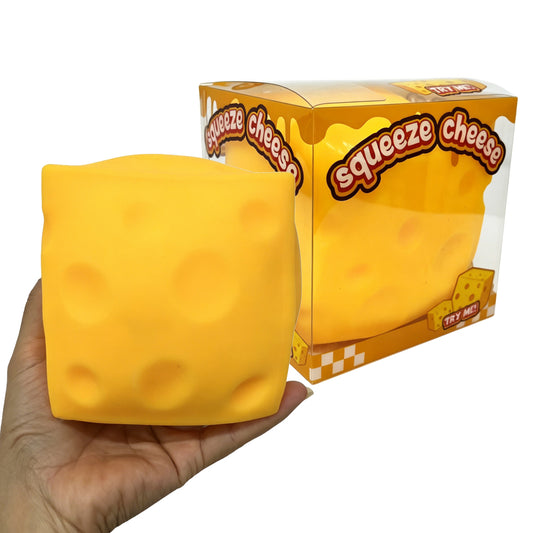 USA RTS_ 11cm Big Cheese Squishy Stress Relief Toy Soft Flour Filled_ miki