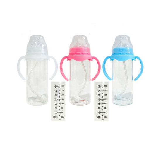 USA RTS sublimation clear 12oz glass baby feeding bottle_miki