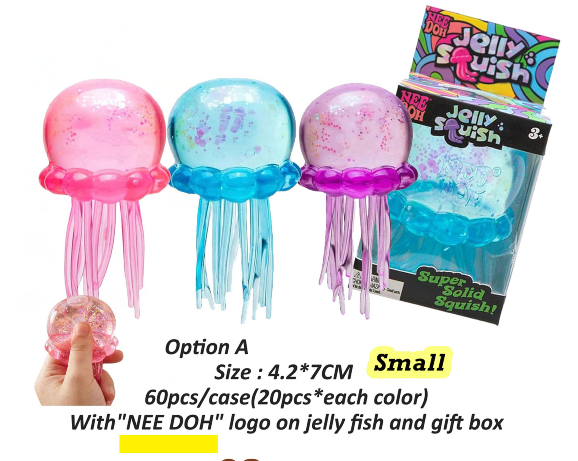 USA Presale_ Squeeze Decompression Jellyfish Squishy Toys Same Style as NEE DOH_ miki