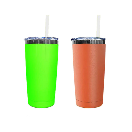 Black Mirror Plated 20oz Neon Green Coffee Tumbler Mugs For Laser Engraving_ miki