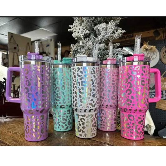 holographic leopard 40oz tumbler_miki