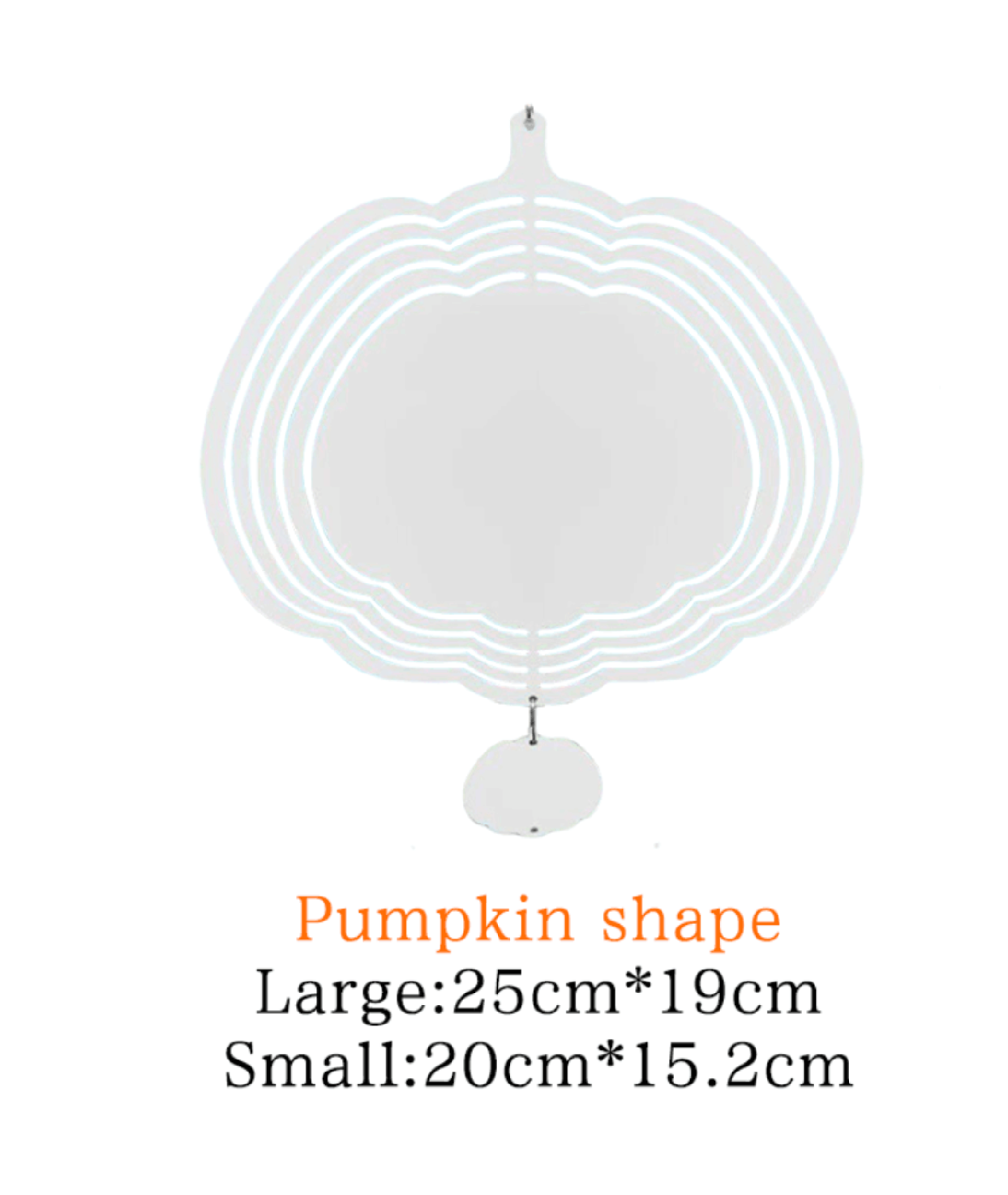 White blank sublimation aluminium metal wind spinner_miki