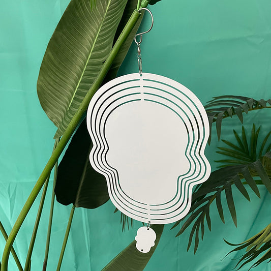 White blank sublimation aluminium metal wind spinner_miki