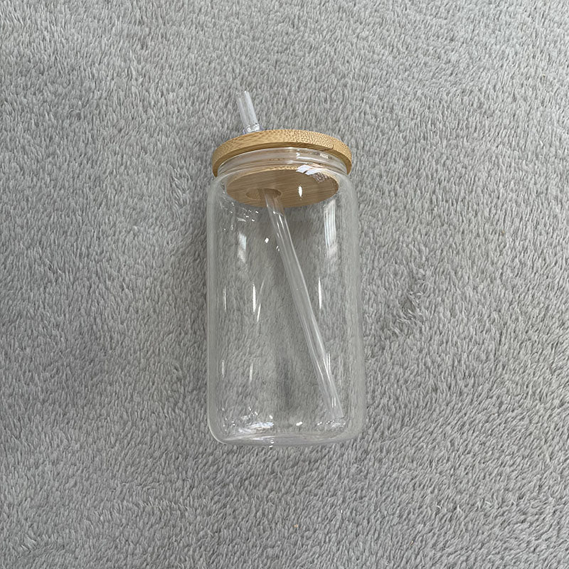 12oz clear & frosted blank sublimation glass beer can_miki