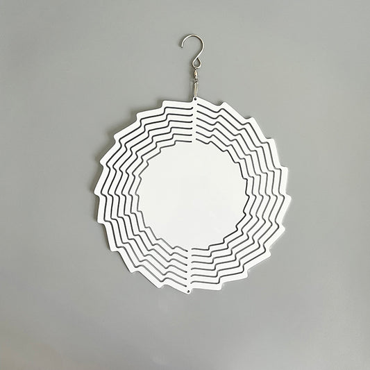 USA Presale_ White blank sublimation aluminium metal wind spinner _miki