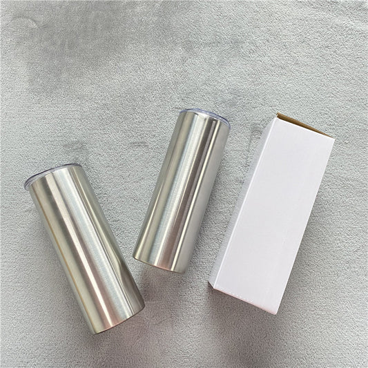 20oz blank sublimation silver stainless steel straight tumbler_miki